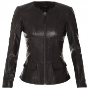 High Discount Paulette Peplum Leather Jacket