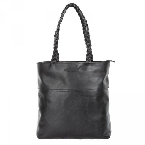 Cori Leather Bag With Plaited Handles