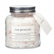 Rose Geranium Bath Salt Jar