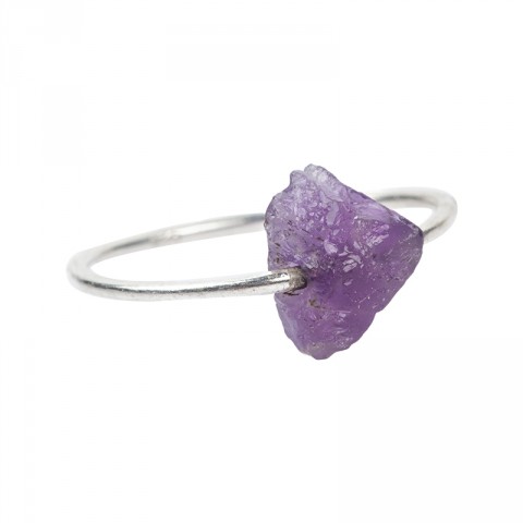Plain Ring With Rough Small Stone