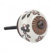 Painted Flower Medium Doorknob