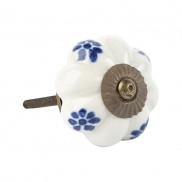Medium Flower Shape Floral Painted Doorknob