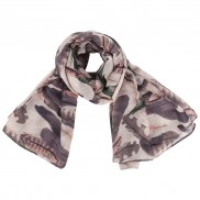 Fergie Printed Feathers Scarf