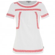 High Discount Della Contrast Embriodery Tee