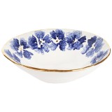 Floral Salad Bowl With Gold Edge