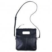 Calley Fold Over Leather Cross Body Bag