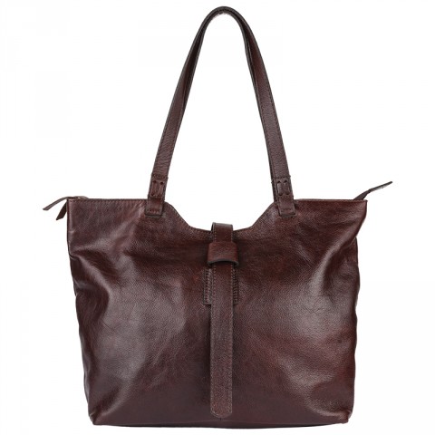 Ilana Leather Shopper With Pull Through Strap
