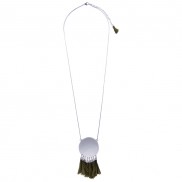 Disc With Tassel Pendant Necklace