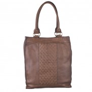 Millicent Leather Woven Detail Tote