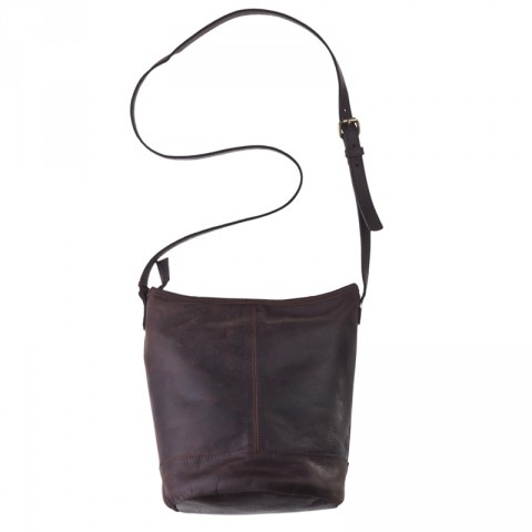 Anniston Leather Bucket Bag